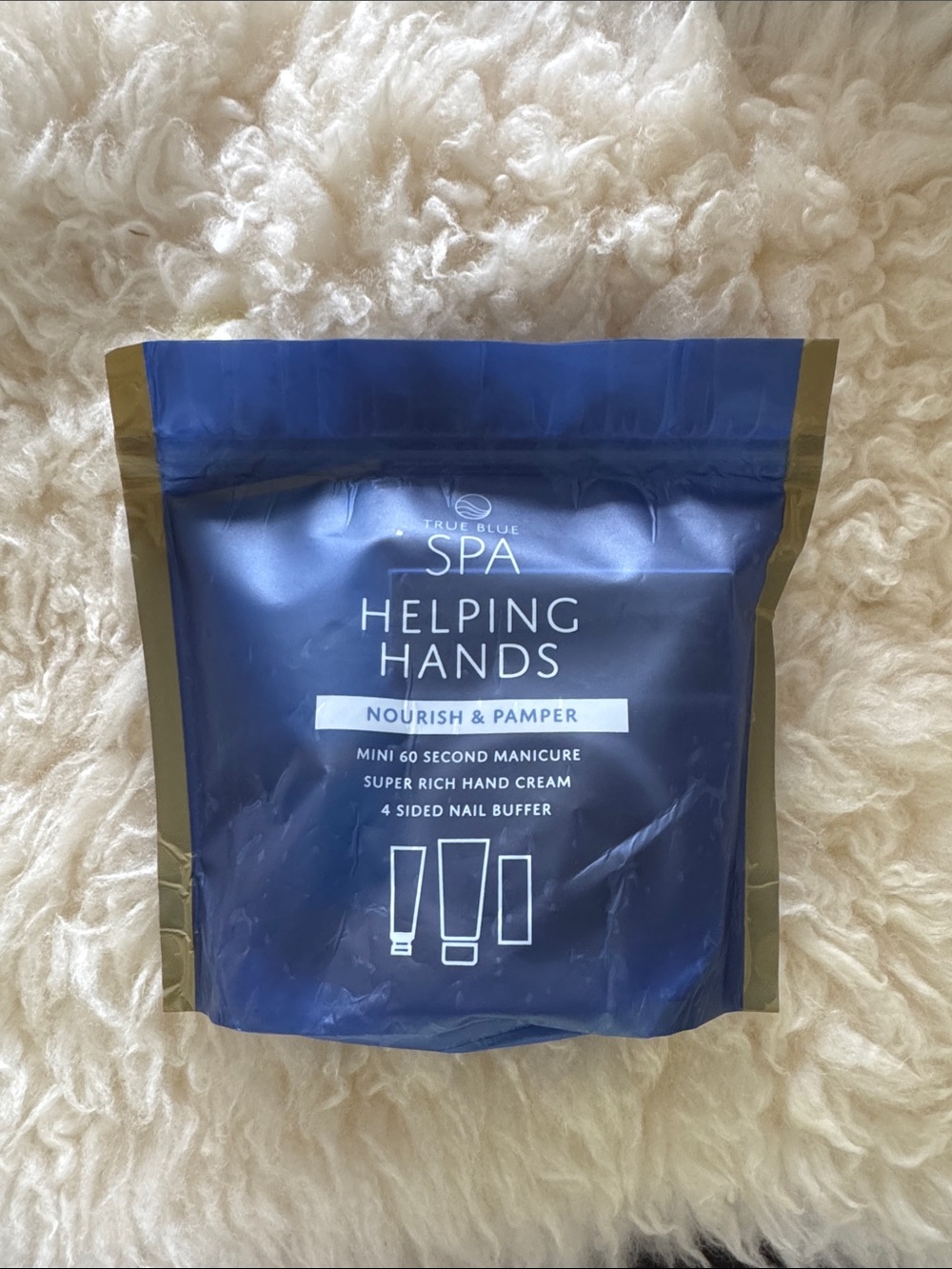 New BBW True Blue Spa Helping Hands Travel Size Hand Care Set